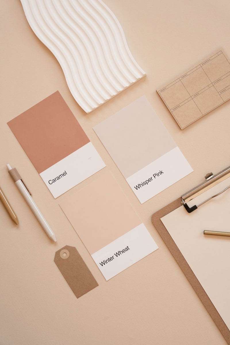 Elegant Office Flatlay of Office Supplies